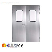 Blue Laboratory Clean Room Door with full Stainless Steel APM-USA