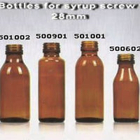 Amber Glass Bottles for Syrup Screw Finish Std Pp28mm APM-USA