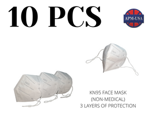 Qty10 KN95 Face Masks (Non-Medical)