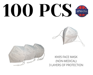 Qty 100 KN95 Face Masks (Non-Medical) APM-USA