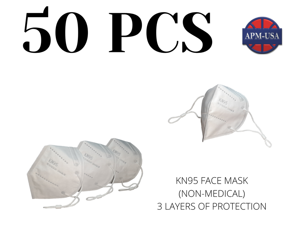 Qty50 KN95 Face Masks (Non-Medical) APM-USA