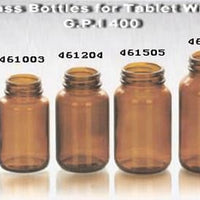 Amber Glass Bottles for Tablet Wide Mouth G.p.i 400 APM-USA