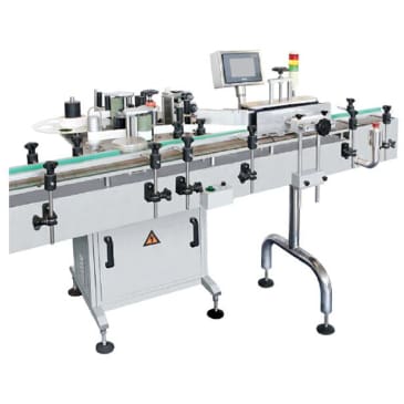 Apm automatic round bottle adhesive labeling machine with date printer - Labelling Machine