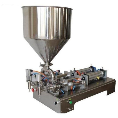 E01 high viscosity piston tomato paste filling machine with mixing hopper - Liquid Filling Machine