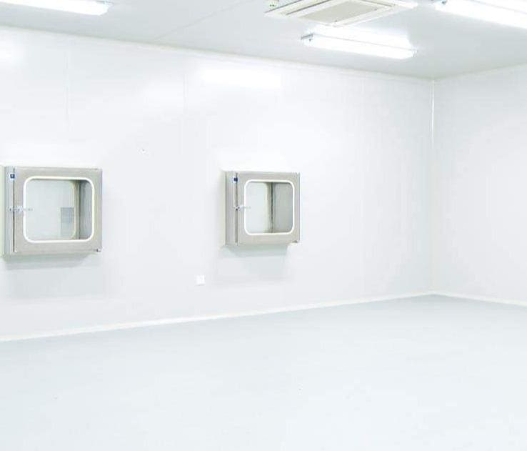 Oem Iso5 Class 100 50sqm Dust Free Modular Clean Room With Hepa Fan Unit 