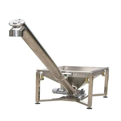 Portable Adjustable Auger Stainless Steel Screw Conveyor With Hopper 