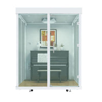 Small mobile soundproof telephone booth sharing soundproofing room soundproof cabinet mute noise reduction conference office 